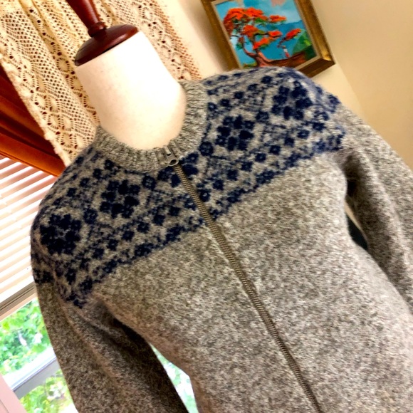 Vintage Abercrombie Y2K Wool Zip up Sweater | M - Picture 2 of 10